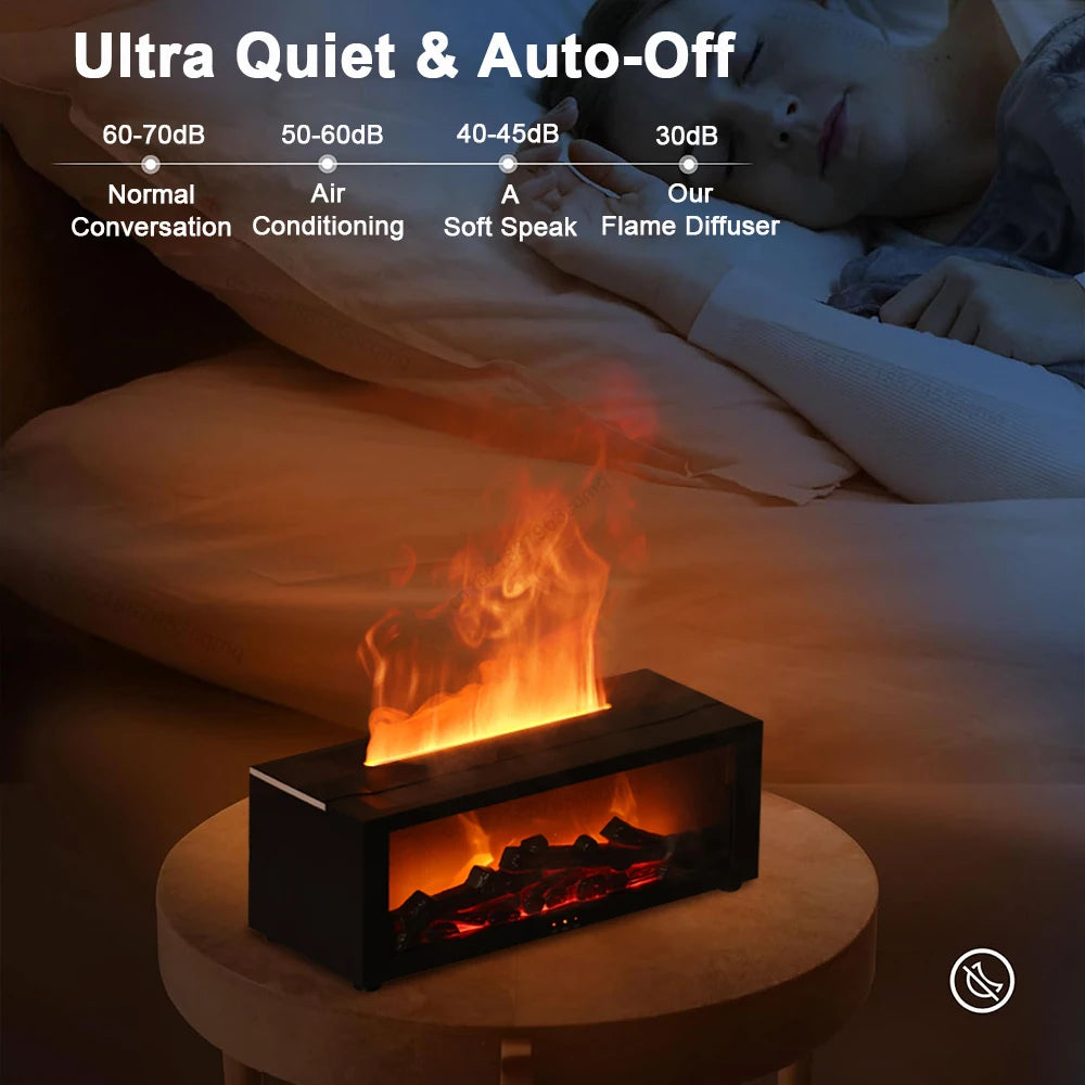 Transform Your Space with the Flame Aroma Humidifier: A Cozy Fireplace Effect for Aromatherapy and Relaxation