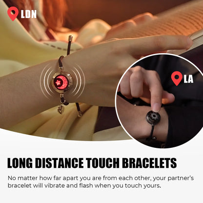 Totwoo Long Distance Touch Bracelets - Vibrant Connection for Couples in Love