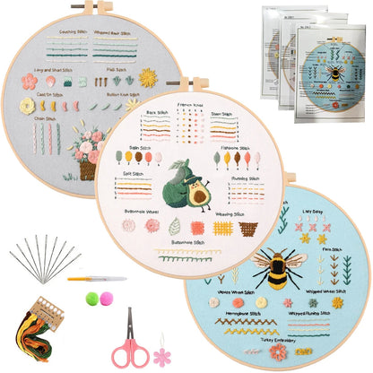Embark on Your Creative Journey with Our 3/4-Piece Embroidery Starter Kit for DIY Crafters