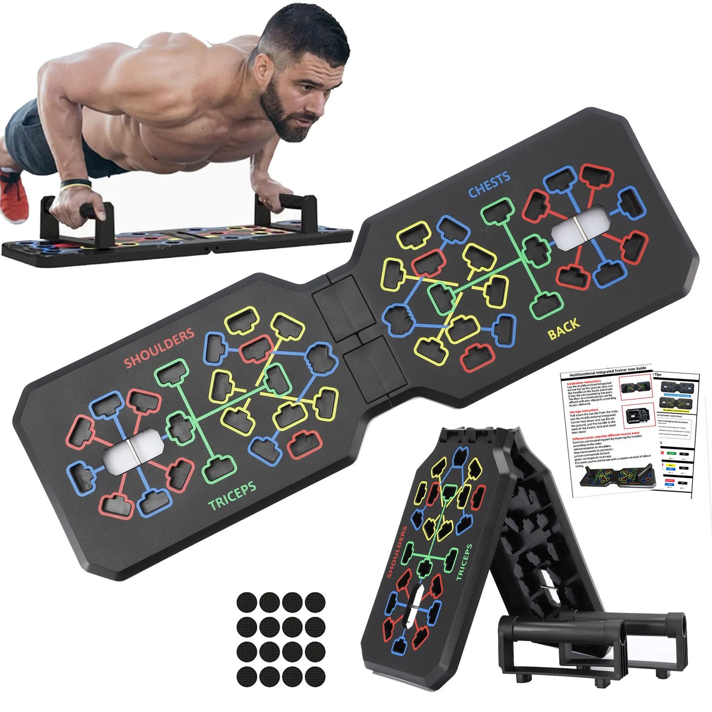 Revolutionary Portable Push-Up Board Set: Elevate Your Strength Training Anywhere!
