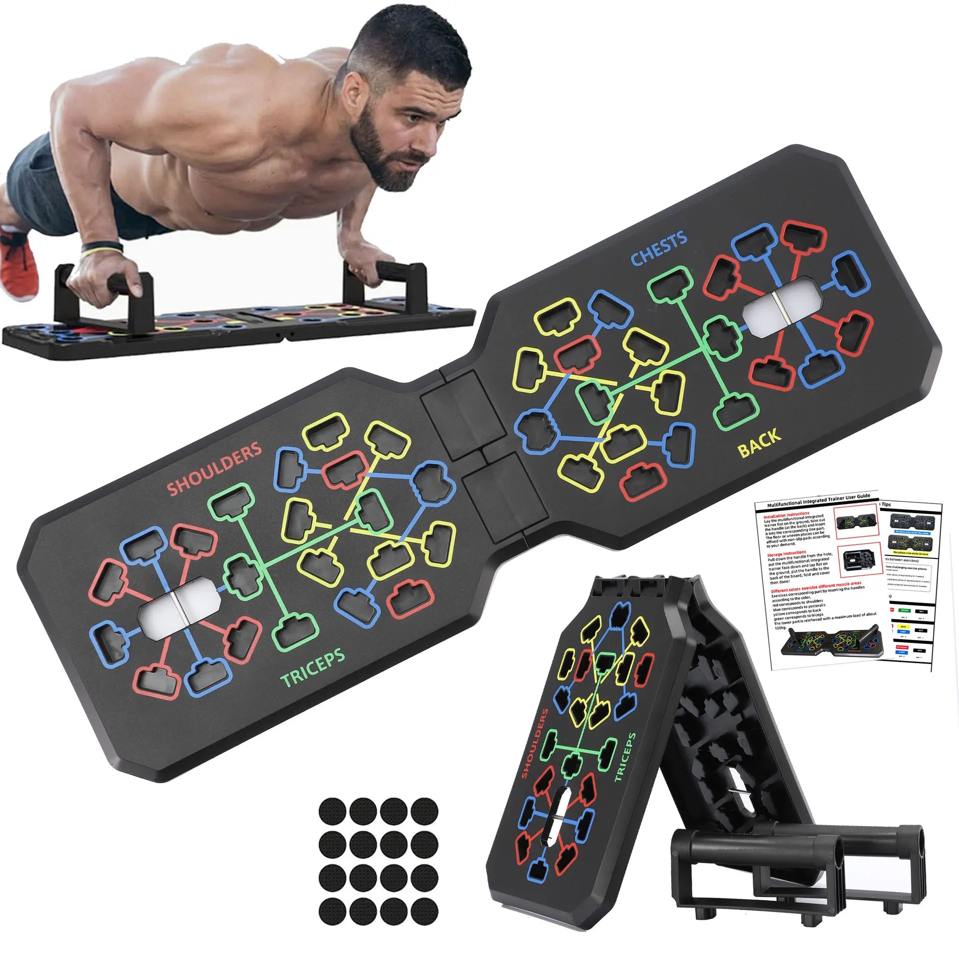 Revolutionary Portable Push-Up Board Set: Elevate Your Strength Training Anywhere!