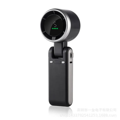 Experience Ultimate Comfort with Our Portable Handheld Electric Fan - 5 Adjustable Speeds, Rechargeable 3600MAH Battery, and LED Display for Ice Cooling Bliss