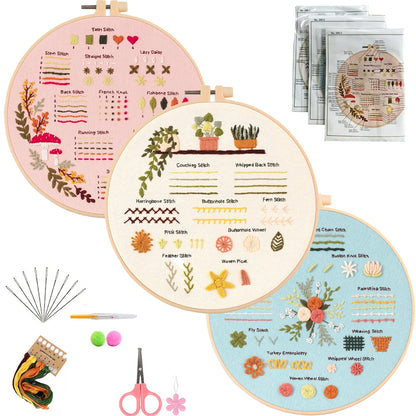 Embark on Your Creative Journey with Our 3/4-Piece Embroidery Starter Kit for DIY Crafters