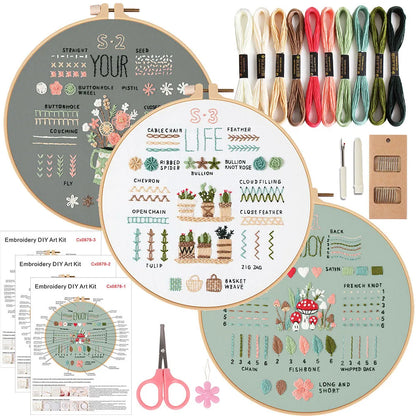 Embark on Your Creative Journey with Our 3/4-Piece Embroidery Starter Kit for DIY Crafters
