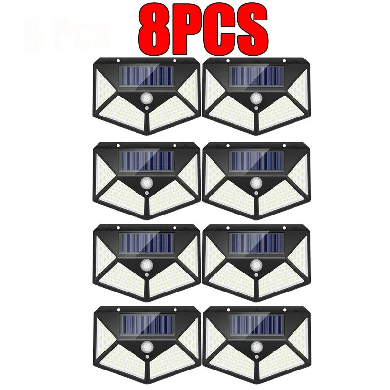 Illuminate Your Outdoor Spaces with the New Upgrade Solar Street Light - 100 LEDs, PIR Motion Sensor, and Eco-Friendly Solar Power!