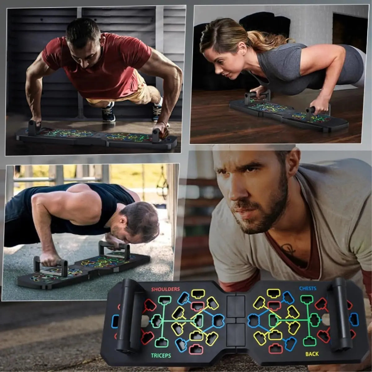Revolutionary Portable Push-Up Board Set: Elevate Your Strength Training Anywhere!
