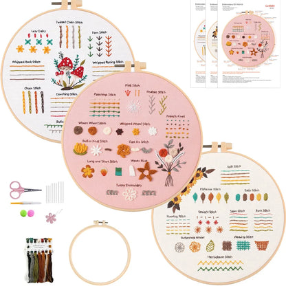 Embark on Your Creative Journey with Our 3/4-Piece Embroidery Starter Kit for DIY Crafters