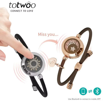 Totwoo Long Distance Touch Bracelets - Vibrant Connection for Couples in Love