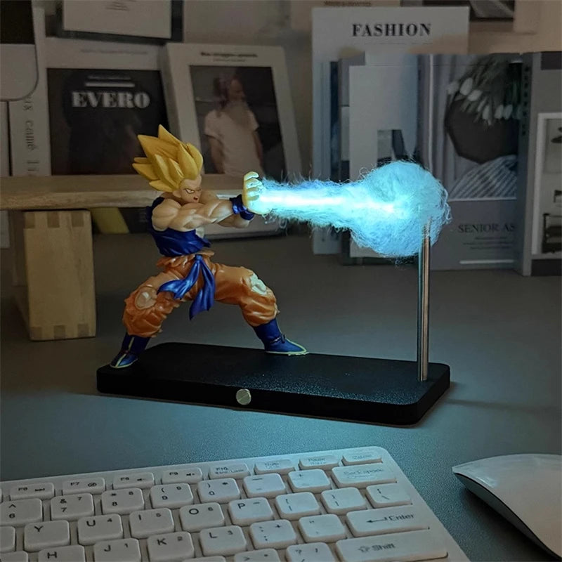 Illuminate Your Space with the DRAGON BALL Son Goku Kamehameha Night Lamp – Perfect Desktop Decoration and Birthday Gift for Anime Fans!